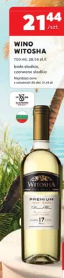 Wino Witosha czerwone słodkie promocja w Stokrotka