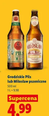 Piwo Miłosław pszeniczne promocja w Lidl