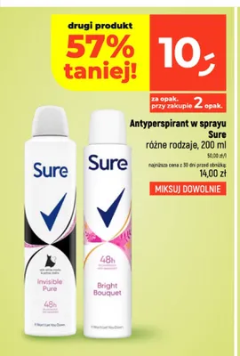 Antyperspirant w sprayu Sure Bright Bouquet promocja w Dealz