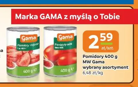 Pomidory całe Gama promocja w Gama