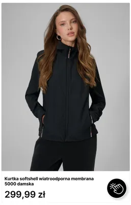 Kurtka softshell wiatroodporna membrana 5000 damska promocja w 4F