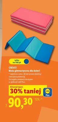 Mata gimnastyczna dla dzieci promocja w Lidl