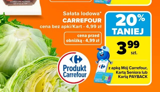 Sałata lodowa Carrefour promocja w Carrefour