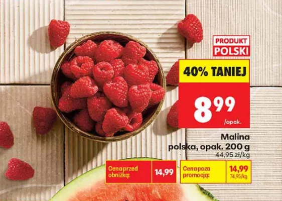 Malina polska promocja w Biedronka