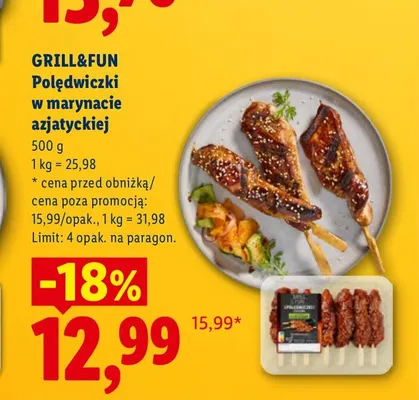 Polędwiczki w marynacie azjatyckiej Grill & Fun promocja w Lidl