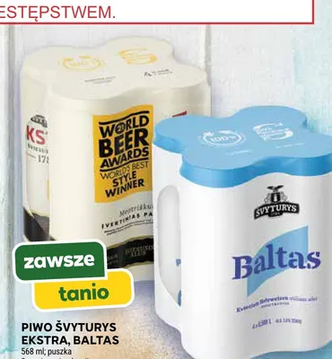 Piwo Švyturys Ekstra 4-pak promocja w Stokrotka