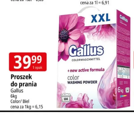 Proszek do prania Gallus Biel promocja w Leclerc