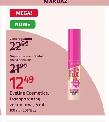 Transparentny żel do brwi Eveline Cosmetics promocja w Rossmann