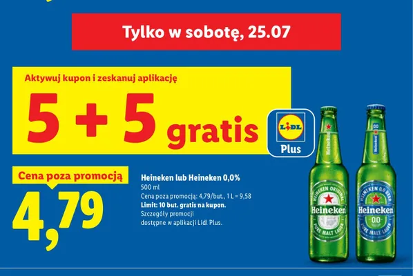 Piwo bezalkoholowe Heineken promocja w Lidl