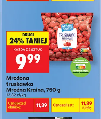 Truskawki mrożone Mroźna Kraina promocja w Biedronka