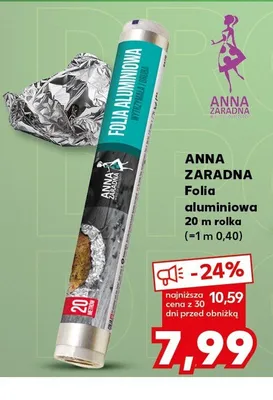 Folia aluminiowa Anna Zaradna 20m promocja w Kaufland