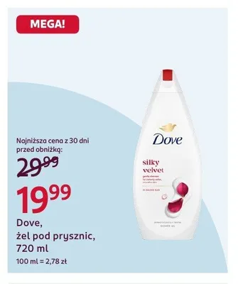 Żel pod prysznic Dove Silky Velvet promocja w Rossmann