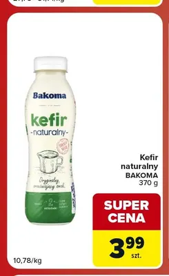 Kefir naturalny Bakoma promocja w Carrefour Market