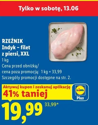 Filet z piersi indyka XXL Rzeźnik promocja w Lidl