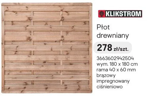 Płot drewniany promocja w Castorama