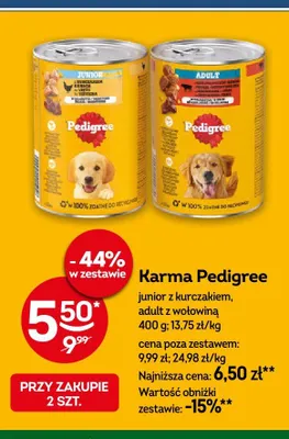 Karma dla psów Pedigree Adult z wołowiną promocja w Żabka