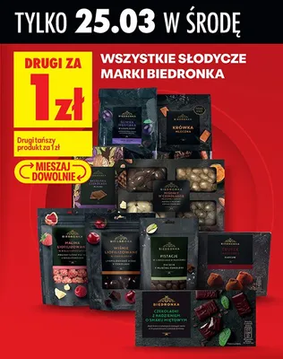 Słodycze wszystkie rodzaje  promocja w Biedronka