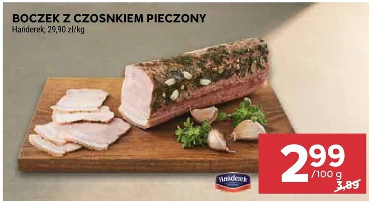 Boczek z czosnkiem pieczony promocja w Stokrotka