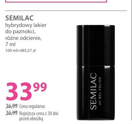 Lakier hybrydowy do paznokci Semilac promocja w Hebe