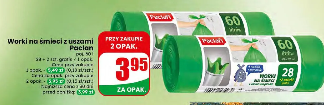 Worki na śmieci z uszami promocja w Dino