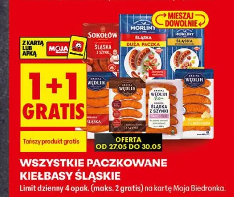Kiełbasa śląska Morliny promocja w Biedronka