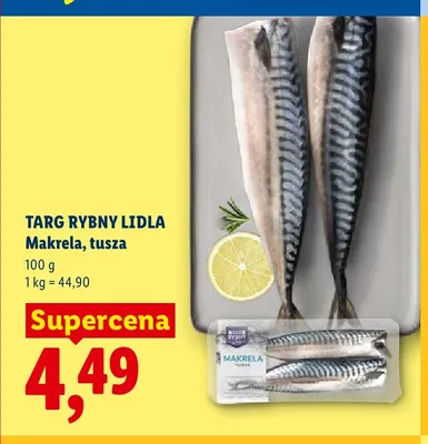 Makrela tusza Targ Rybny Lidla promocja w Lidl