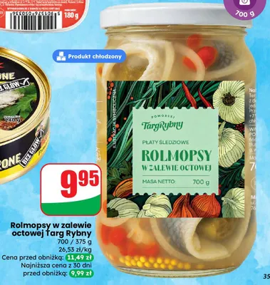 Rolmopsy w zalewie octowej promocja w Dino