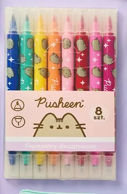 Flamastry dwustronne Pusheen promocja w Biedronka