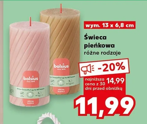 Świeca pieńkowa różne rodzaje promocja w Kaufland