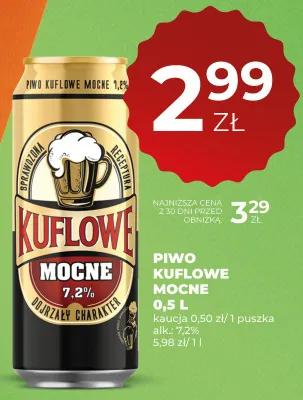 Piwo Kuflowe Mocne promocja w Duży Ben
