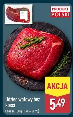 Udziec wołowy bez kości promocja w Aldi