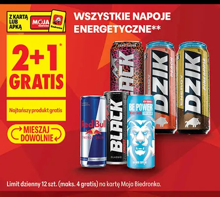 Napoje energetyczne promocja w Biedronka