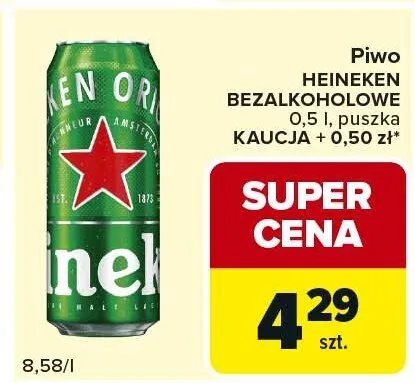 Piwo bezalkoholowe puszka promocja w Carrefour Express