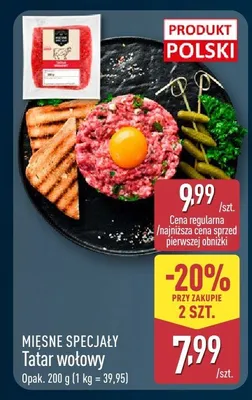Tatar wołowy promocja w Aldi