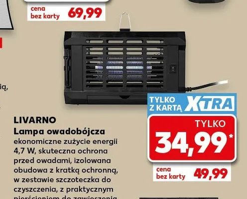 Lampa owadobójcza Livarno promocja w Kaufland