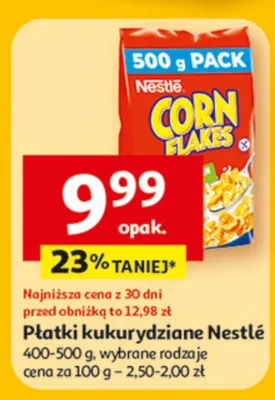 Płatki kukurydziane Nestlé Corn Flakes promocja w Auchan