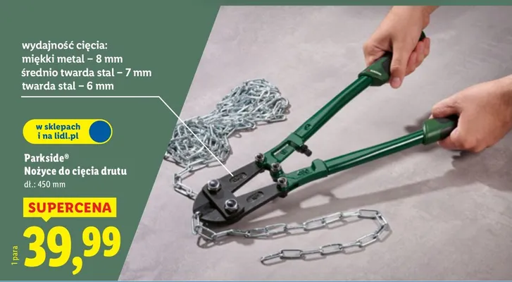 Nożyce do cięcia drutu promocja w Lidl