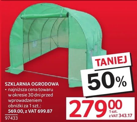 Szklarnia ogrodowa promocja w Selgros