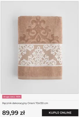 Ręcznik dekoracyjny Orieni home&you 70x130 cm promocja w home&you