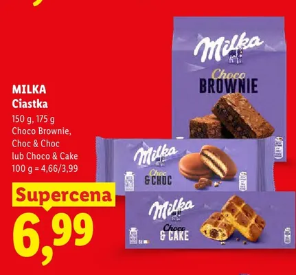 Ciastka Choco Brownie Milka promocja w Lidl