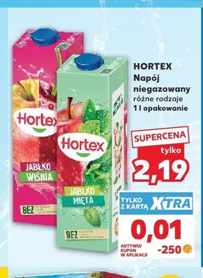 Napój niegazowany jabłko wiśnia Hortex promocja w Kaufland