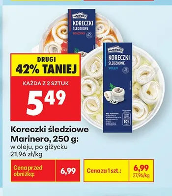Koreczki śledziowe w oleju Marinero promocja w Biedronka