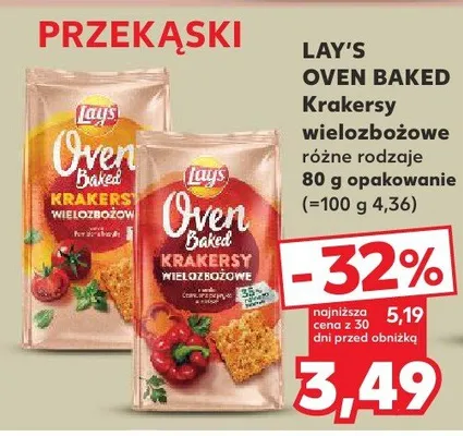 Krakersy wielozbożowe oven baked promocja w Kaufland