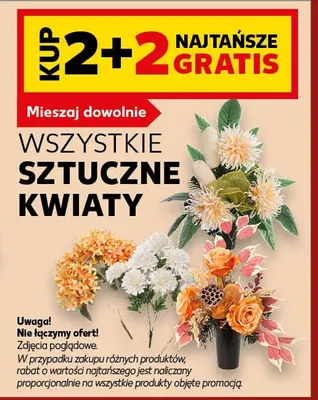 Sztuczne kwiaty promocja w Kaufland