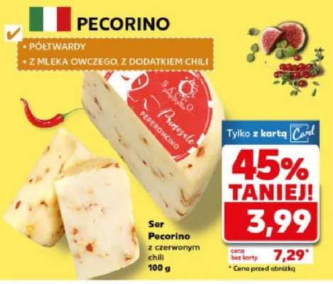 Ser Pecorino z czerwonym chili promocja w Kaufland