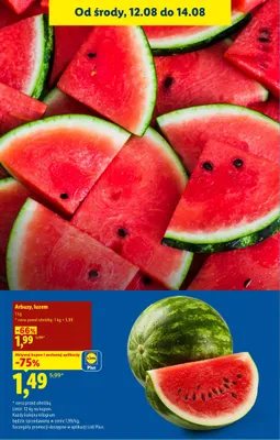 Arbuz luzem z aplikacją Lidl Plus promocja w Lidl