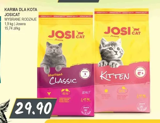 Karma dla kota JosiCat Kitten promocja w Słoneczko