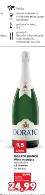 Wino musujące białe słodkie Dorato Bianco promocja w Kaufland