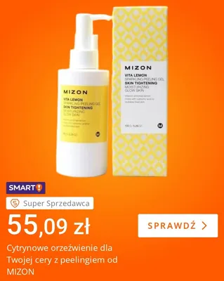 Peeling Vita Lemon Sparkling Peeling Gel Mizon promocja w Allegro