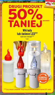 Wkłady lub świece LED promocja w POLOmarket